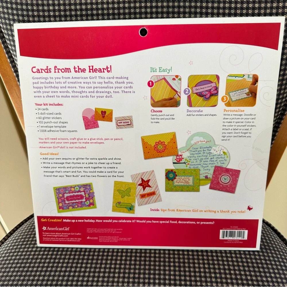 American Girl Card-Making Kit with Colorful Designs 29 Cards